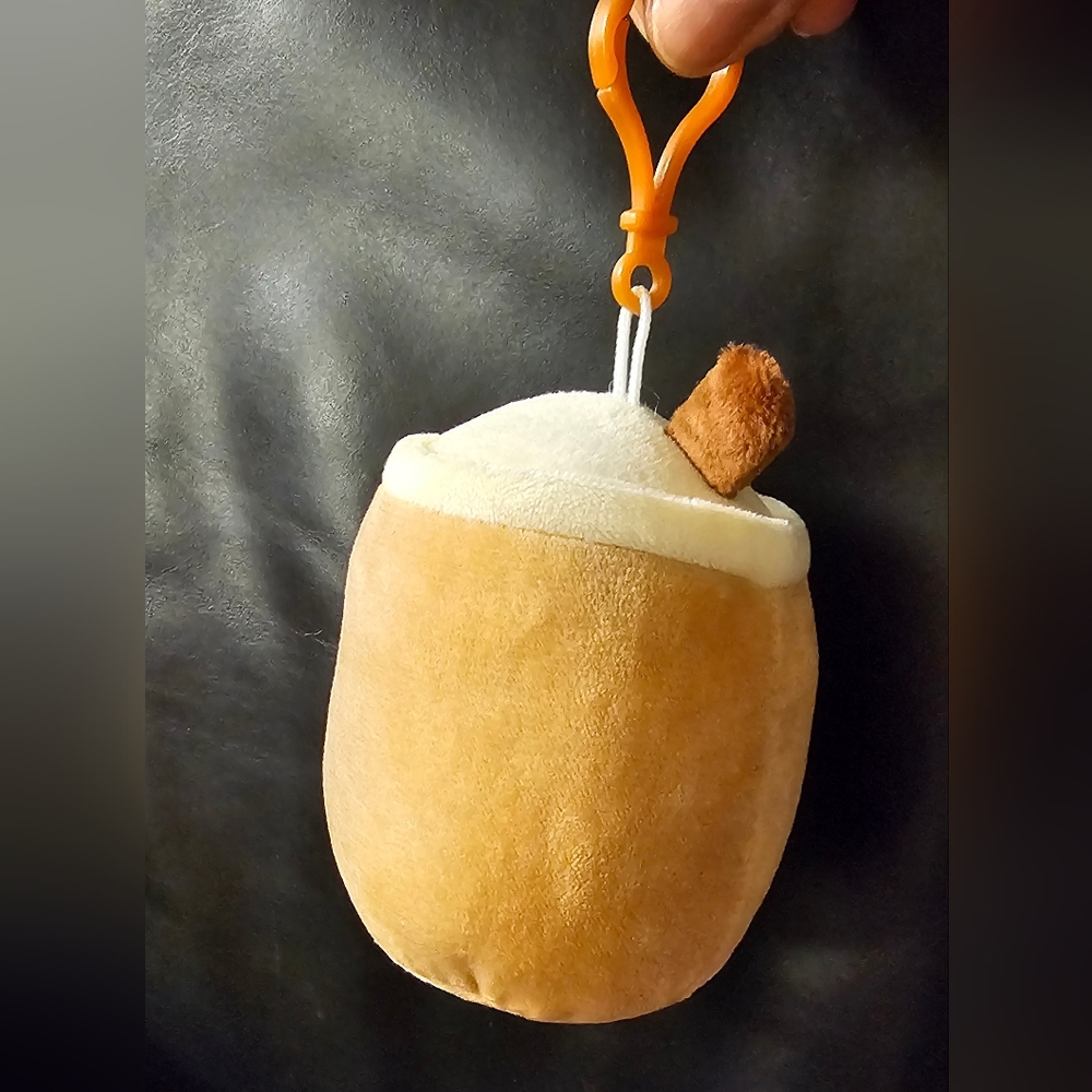 Cute Brown Sugar Bubble Tea Plush Keychain Purse Charm New without Tags - Picture 2 of 5